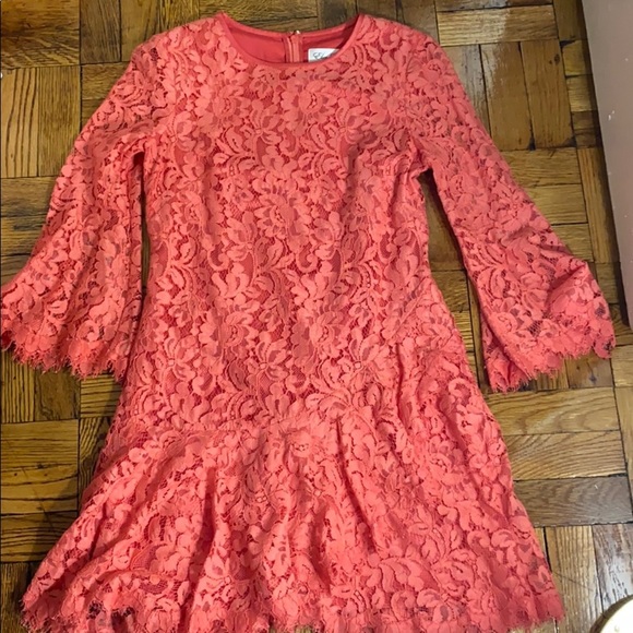 NWOT Eliza J. Coral pink laced dress - Picture 1 of 6